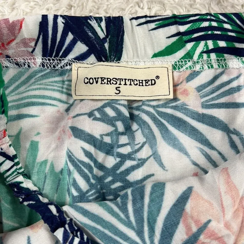 Coverstitch Tropical print Julia romper,‎ size small